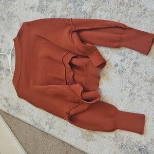 Rust Orange Women's Hi-low Sweater